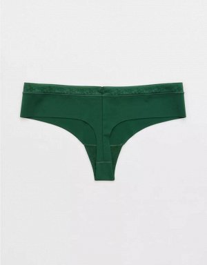 SMOOTHEZ No Show Lace Thong Underwear