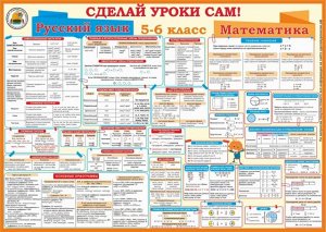 Плакат 5-6 класс русский язык и математика