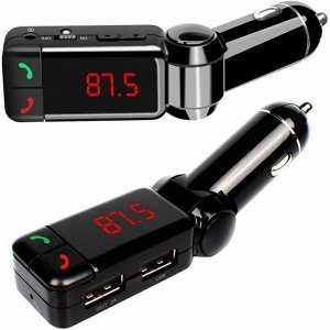 FM-трансмиттер (модулятор) BT Hands-free Car Charger, 12/24В, 2xUSB / AUX, Bluetooth, 87.5–108Мгц, поддержка MP3 / WAV / WMA / FLV, арт. BC06