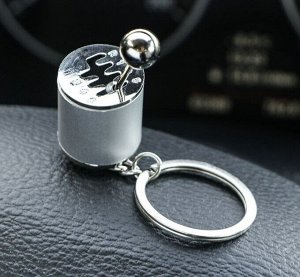 Брелок для ключей автомобиля Cartage, рычак кпп, металл, хром