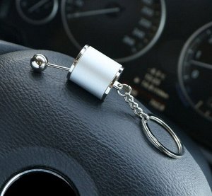Брелок для ключей автомобиля Cartage, рычак кпп, металл, хром