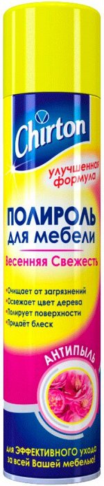 ЧИРТОН.  Полироль для мебели 300 мл. Антипыль-Весен.свеж.