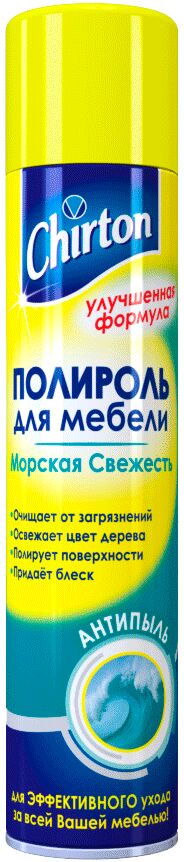 Чиртон Полироль для мебели Антипыль Морская Свежесть