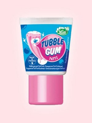 Жевательная резинка в тюбике со вкусом тутти-фрутти Lutti Tubble Gum Tutti Frutti 35 гр