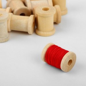 Набор деревянных катушек без покрытия, 15 шт., d=2x2.5 см