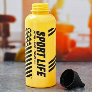 Бутылка для воды «Sport life», 600 мл