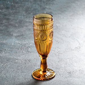 Бокал для шампанского 180 мл "Ларго", цвет янтарный