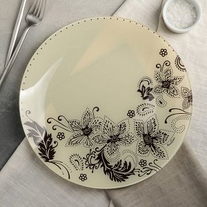 Сервиз столовый «Бисерное кружево», 7 предметов: 6 тарелок d=20 см, 1 тарелка d=30 см