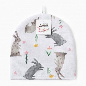 Грелка на чайник Доляна Fluffy bunnies 28?28 см,100% хлопок,164 г/м?