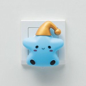 Ночник «Звездочка в колпаке» 1Вт LED синий 6,5х8х8,5см