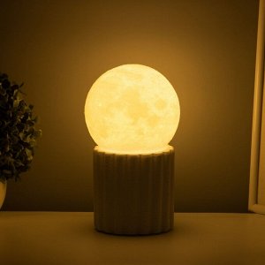 Лампа настольная «Луна»LED 1x40 Вт Е27 белый 12x12x21 см