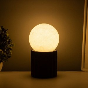 Лампа настольная «Луна»LED 1x40 Вт Е27 черный 11x11x21 см