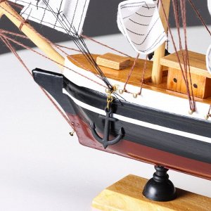 Сувенирная модель корабля «Пилад», борта тёмные, 33x31x5 см