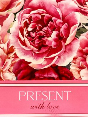 Пакет подарочный горизонтальный Present with Love, 49*40*19 см