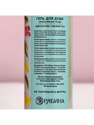 Подарочный набор ЧИСТОЕ СЧАСТЬЕ «8 Марта»: гель для душа и пена для ванны 2х100 мл, мочалка для тела