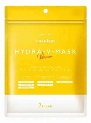 *LuLuLun Витаминная маска-эликсир для глубокого увлажнения кожи HYDRA-V-MASK, 7 шт  new