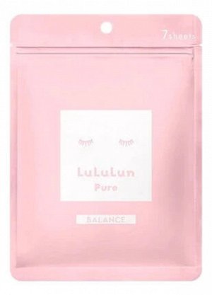 *LuLuLun Маска для лица "Увлажнение и Баланс кожи" Face Mask Pure Balance Pink 7 шт