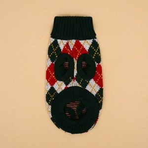Свитер "Шахматы", S (ДС 23, ОШ 23, ОГ 26-45 см)