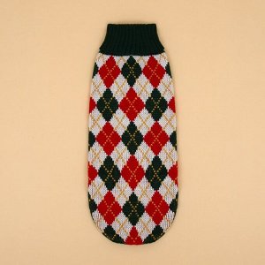 Свитер "Шахматы", 2XL (ДС 34, ОШ 34, ОГ 32-51 см)