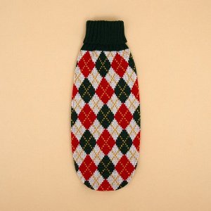 Свитер "Шахматы", XL (ДС 34, ОШ 34, ОГ 32-51 см)