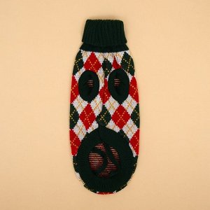Свитер "Шахматы", L (ДС 29, ОШ 29, ОГ 29-49 см)