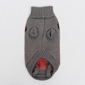 Свитер "Олень на сером", XL (ДС 34, ОШ 34, ОГ 32-51 см)