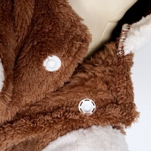 Новогодний костюм для животных "Олень", XXL (ДС 40, ОГ 52 см), коричневый