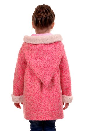 Пальто Цвет: Серо-розовый Материал: Букле Описание: Утепленное пальто для девочки. Ткань верха - Букле (65% шерсть + 35% п/э), подклад - 100%п/э, утеплитель синтепон 60 гр.