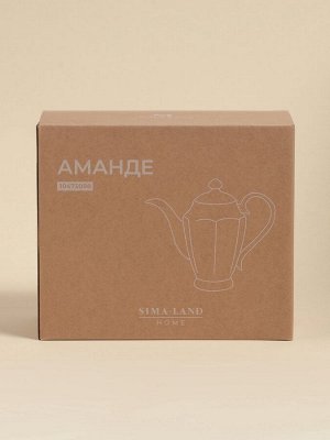 Заварочный чайник SL Home «Аманде», 1.5 л, 27.5x14x24 см, фарфор, белый