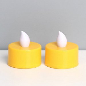 Светодиодные свечи, ночники LED RISALUX «Для чудесных моментов!» набор 2 шт., жёлтые, RGB, 3.5x3.5x4 см