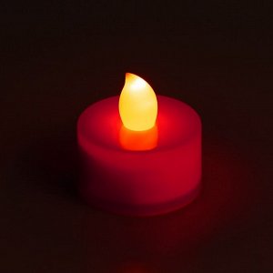 Светодиодные свечи, ночники LED RISALUX «Семейный очаг» набор 2 шт., розовые, RGB 3.5x3.5x4 см