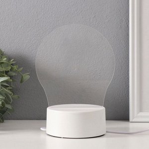 Светильник 3D RISALUX «Список дел», LED-ночник с маркером и протиркой, от USB, 10x13.5x18 см