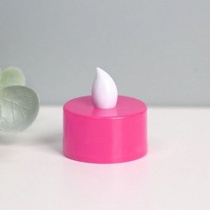 Светодиодные свечи, ночники LED RISALUX «Семейный очаг» набор 2 шт., розовые, RGB 3.5x3.5x4 см