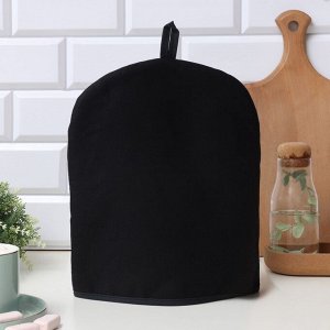 Грелка на чайник Этель Home collection black 28*28 см, 45% лён, 55% хлопок
