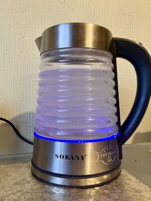 Электрочайник sokany 2,2 л с подсветкой
