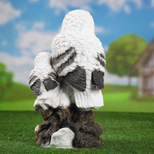 Садовая фигура из полистоуна «Совы полярные», 38x20x19 см
