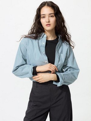 UNIQLO AIRism - женская кофта с круглым вырезом - 09 BLACK