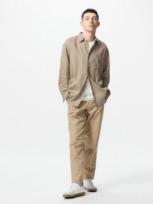 UNIQLO - мужская рубашка из премиального льна - 13 RED