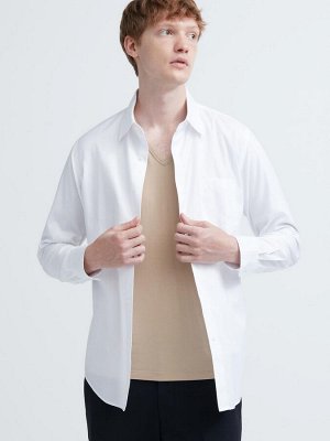 UNIQLO Heattech - тонкая термо-кофта с V-образным вырезом - 09 BLACK