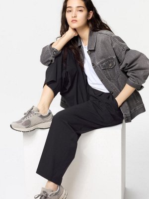 UNIQLO - ультраэластичные широкие брюки - 09 BLACK