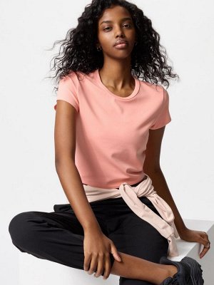 UNIQLO AIRism - мягкая укороченная футболка - 12 PINK