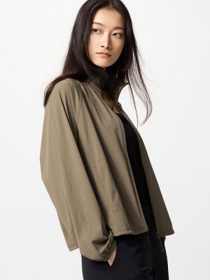 UNIQLO AIRism - ультраэластичная спортивная куртка - 33 KHAKI