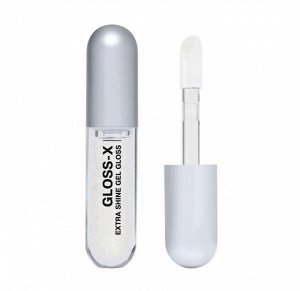 Гель-блеск для губ Gloss-X тон 02 Прозрачный с серебряными блестками