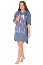М221 Туника Oversize  (кулирка) капюшон