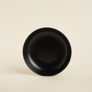 Салатники SL Home «Дарк», 1.2 л, d=18.5 см, набор 2 шт., фарфор, чёрные