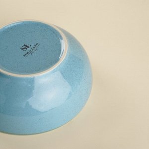 Набор мисок фарфоровых SL Home «Аззура», 1.2 л, d=18.5 см, голубой