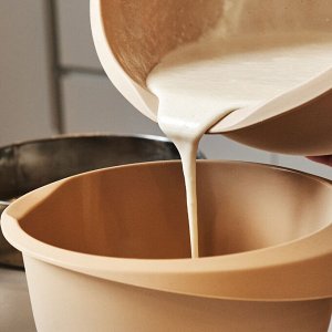 Миска для взбивания миксером 2,1 л, цвет какао «Кулинар»