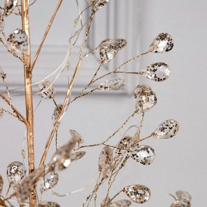 Фигура светодиодная "Застывшие кристаллы" 55x30x3 см, 20 LED, батарейки CR2032x2 (в комплекте), свечение теплое белое