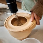 Миска с крышкой для взбивания миксером 2,1 л, цвет какао «Кулинар»