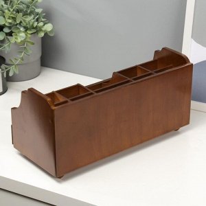 Шкатулка для украшений, косметики, дерево, 2 ящика, коричневый, 35х16,5х17 см